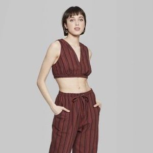 Wild Fable Cropped Striped Top
